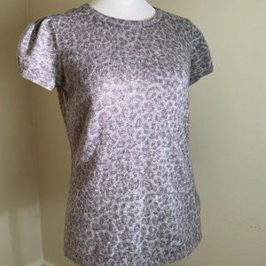 Banana Republic animal print short-sleeve sweater